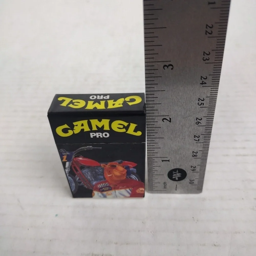 VTG CAMEL Y2K Motorcycle Joe 90's PRO Black Flip-Top Lighter Non Refillable